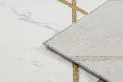 Exklusiv EMERALD Teppich 1012 glamour, stilvoll geometrisch Marmor creme / gold