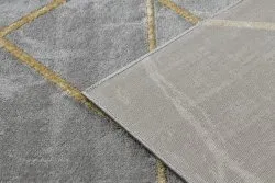 Exklusiv EMERALD Teppich 1012 glamour, stilvoll geometrisch Marmor grau / gold