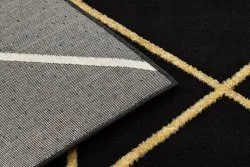 Exklusiv EMERALD Teppich 1012 glamour, stilvoll geometrisch schwarz / gold
