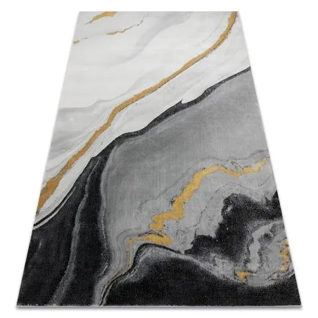 Exklusiv EMERALD Teppich 1017 glamour, stilvoll Marmor schwarz / gold