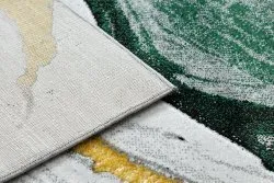 Exklusiv EMERALD Teppich 1017 glamour, stilvoll Marmor Flaschengrün / gold