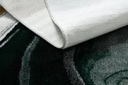 Exklusiv EMERALD Teppich 1017 glamour, stilvoll Marmor Flaschengrün / gold