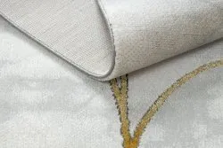 Exklusiv EMERALD Teppich 1016 glamour, stilvoll art deco Marmor creme / gold