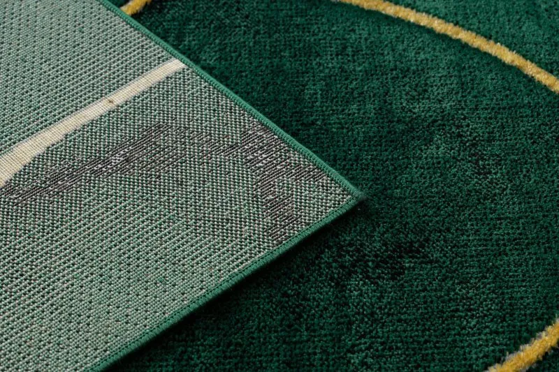 Exklusiv EMERALD Teppich 1016 glamour, stilvoll art deco Marmor Flaschengrün / gold