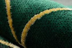 Exklusiv EMERALD Teppich 1016 glamour, stilvoll art deco Marmor Flaschengrün / gold