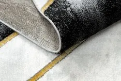 Exklusiv EMERALD Teppich 1015 glamour, stilvoll Marmor, geometrisch schwarz / gold
