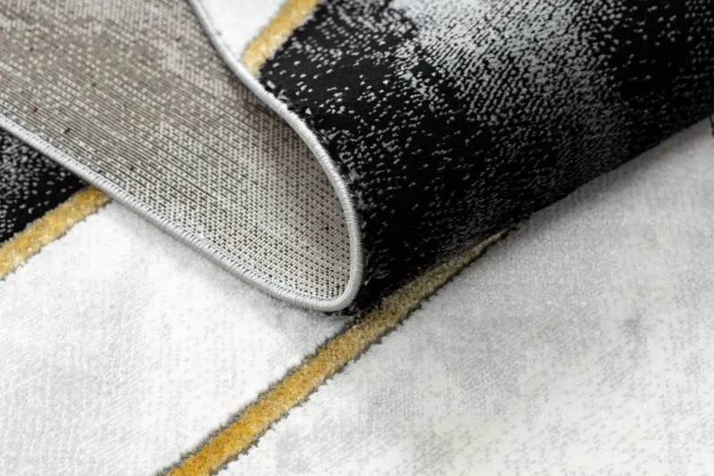 Exklusiv EMERALD Teppich 1015 glamour, stilvoll Marmor, geometrisch schwarz / gold