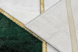 Exklusiv EMERALD Teppich 1015 glamour, stilvoll Marmor, geometrisch Flaschengrün / gold
