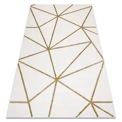 Exklusiv EMERALD Teppich glamour, stilvoll geometrisch creme / gold