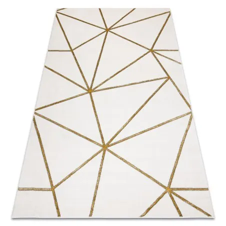 Exklusiv EMERALD Teppich 1013 glamour, stilvoll geometrisch creme / gold