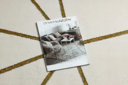 Exklusiv EMERALD Teppich 1013 glamour, stilvoll geometrisch creme / gold