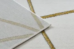 Exklusiv EMERALD Teppich 1013 glamour, stilvoll geometrisch creme / gold