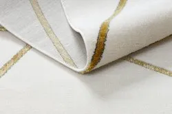 Exklusiv EMERALD Teppich 1013 glamour, stilvoll geometrisch creme / gold
