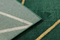Exklusiv EMERALD Teppich 1013 glamour, stilvoll geometrisch Flaschengrün / gold