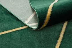 Exklusiv EMERALD Teppich 1013 glamour, stilvoll geometrisch Flaschengrün / gold