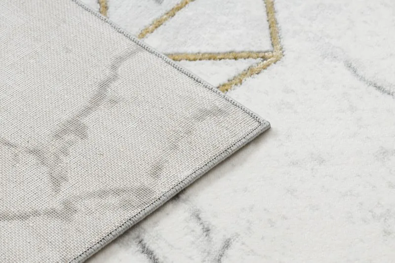 Exklusiv EMERALD Teppich 1019 glamour, stilvoll Diamant, Marmor creme / gold