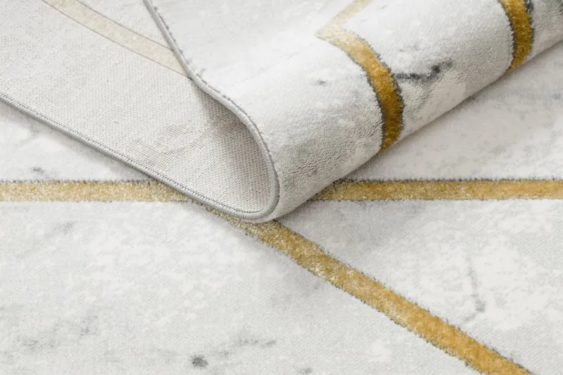 Exklusiv EMERALD Teppich 1019 glamour, stilvoll Diamant, Marmor creme / gold