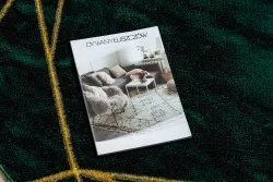Exklusiv EMERALD Teppich 1022 Kreis - glamour, stilvoll Marmor, geometrisch Flaschengrün / gold