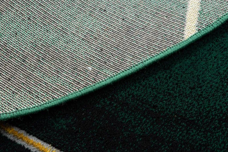 Exklusiv EMERALD Teppich 1022 Kreis - glamour, stilvoll Marmor, geometrisch Flaschengrün / gold