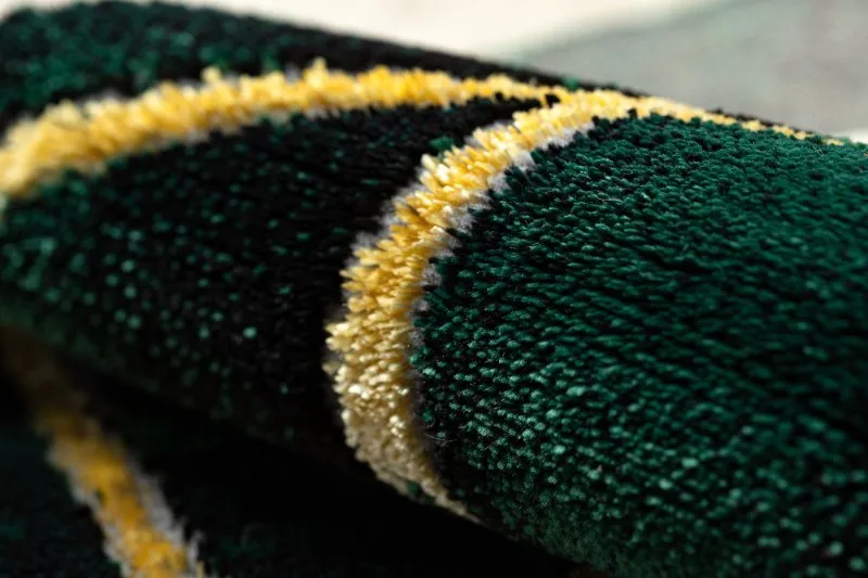 Exklusiv EMERALD Teppich 1022 Kreis - glamour, stilvoll Marmor, geometrisch Flaschengrün / gold