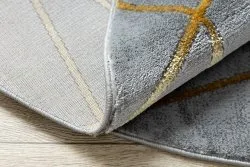 Exklusiv EMERALD Teppich 1022 Kreis - glamour, stilvoll Marmor, geometrisch grau / gold