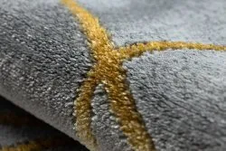 Exklusiv EMERALD Teppich 1022 Kreis - glamour, stilvoll Marmor, geometrisch grau / gold