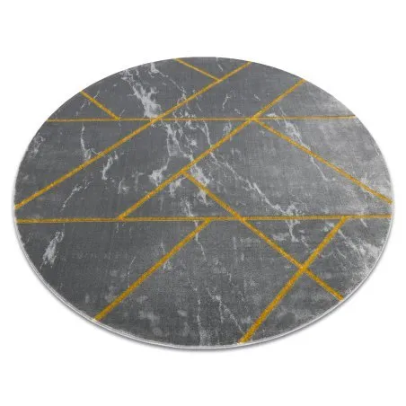 Exklusiv EMERALD Teppich 1012 Kreis - glamour, stilvoll Marmor, geometrisch grau / gold