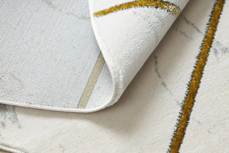 Exklusiv EMERALD Teppich 1012 Kreis - glamour, stilvoll Marmor, geometrisch creme / gold