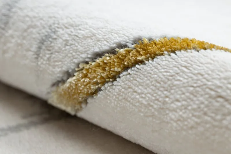Exklusiv EMERALD Teppich 1012 Kreis - glamour, stilvoll Marmor, geometrisch creme / gold