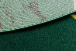 Exklusiv EMERALD Teppich 1012 Kreis - glamour, stilvoll Marmor, geometrisch Flaschengrün / gold