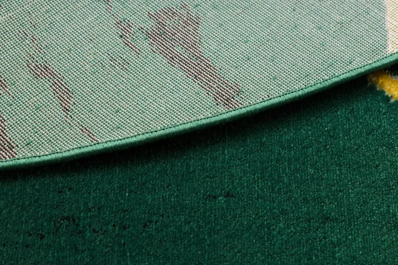 Exklusiv EMERALD Teppich 1012 Kreis - glamour, stilvoll Marmor, geometrisch Flaschengrün / gold