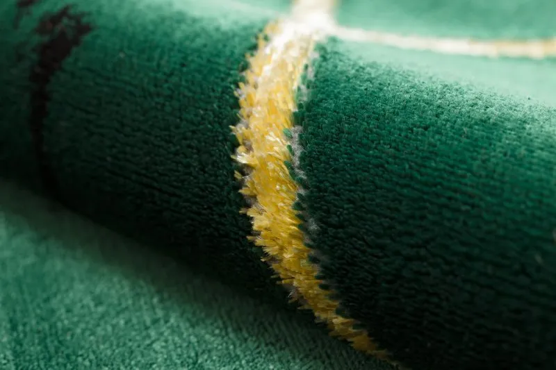 Exklusiv EMERALD Teppich 1012 Kreis - glamour, stilvoll Marmor, geometrisch Flaschengrün / gold