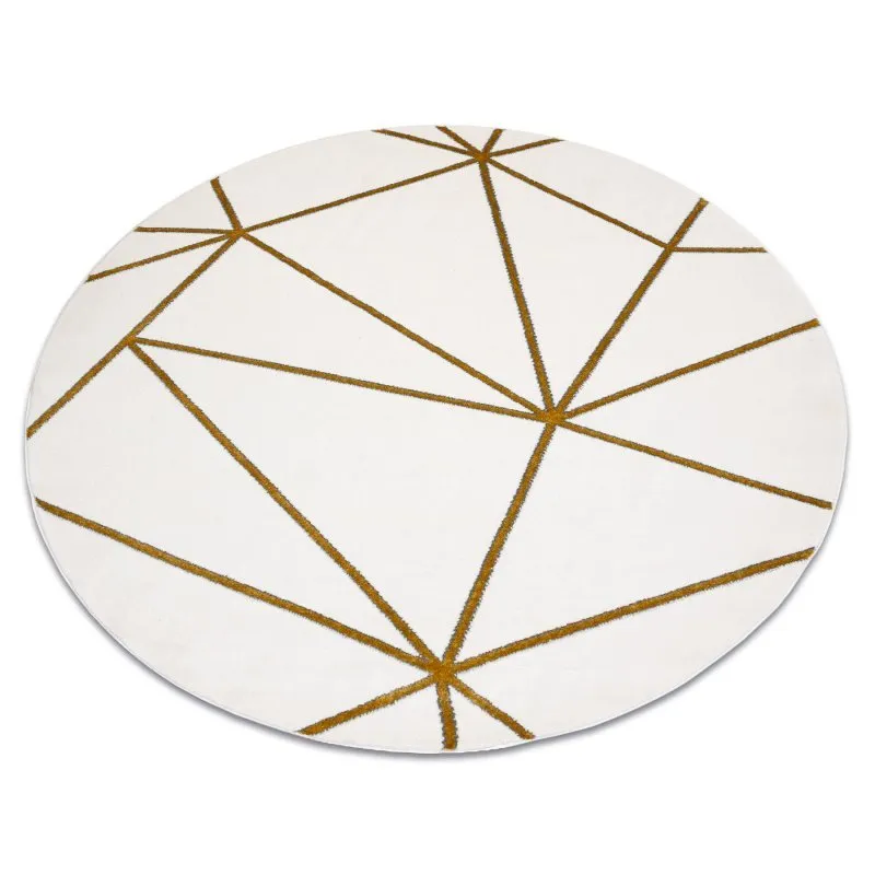 Exklusiv EMERALD Teppich 1013 Kreis - glamour, stilvoll geometrisch creme / gold