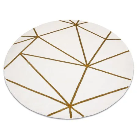 Exklusiv EMERALD Teppich 1013 Kreis - glamour, stilvoll geometrisch creme / gold