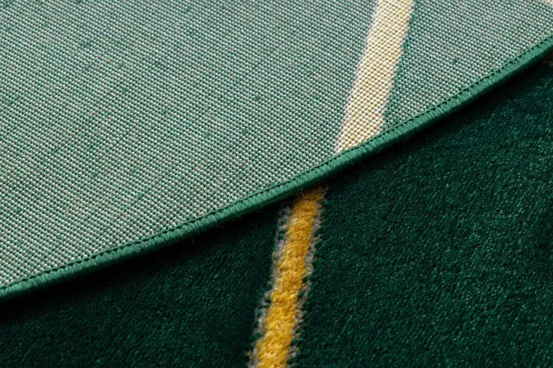 Exklusiv EMERALD Teppich 1013 Kreis - glamour, stilvoll geometrisch Flaschengrün / gold
