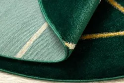 Exklusiv EMERALD Teppich 1013 Kreis - glamour, stilvoll geometrisch Flaschengrün / gold