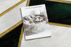 Exklusiv EMERALD Teppich 1015 Kreis - glamour, stilvoll Marmor, geometrisch Flaschengrün / gold