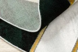 Exklusiv EMERALD Teppich 1015 Kreis - glamour, stilvoll Marmor, geometrisch Flaschengrün / gold