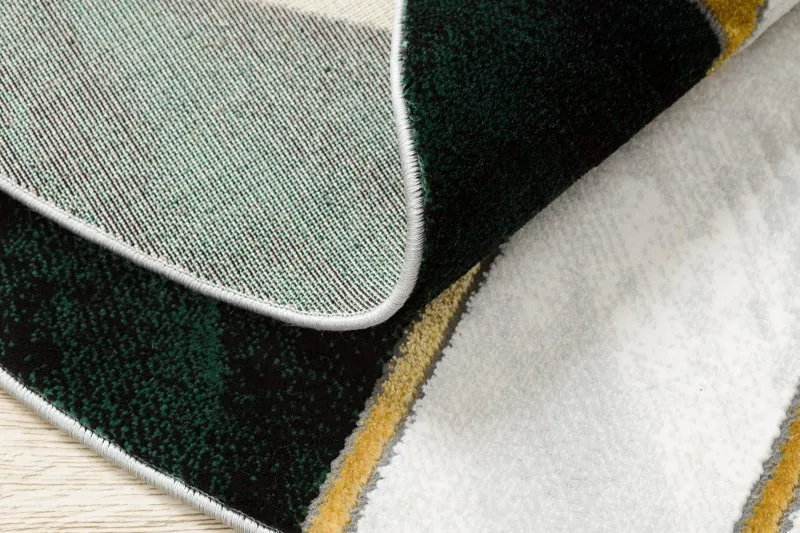 Exklusiv EMERALD Teppich 1015 Kreis - glamour, stilvoll Marmor, geometrisch Flaschengrün / gold