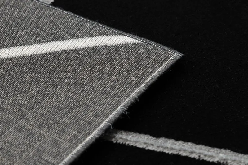 Exklusiv EMERALD Teppich 7543 glamour, stilvoll geometrisch schwarz / silber 