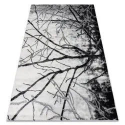 Exklusiv EMERALD Teppich glamour, stilvoll Baum silber