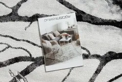 Exklusiv EMERALD Teppich 3820 glamour, stilvoll Baum silber 