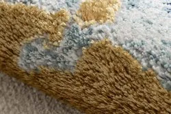 Exklusiv EMERALD Teppich 1023 glamour, stilvoll abstraktion blau / gold