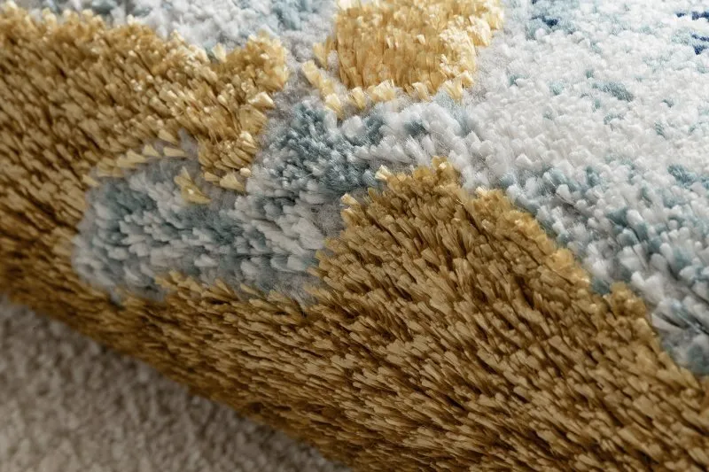 Exklusiv EMERALD Teppich 1023 glamour, stilvoll abstraktion blau / gold