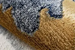 Exklusiv EMERALD Teppich 1017 glamour, stilvoll Marmor dunkelblau / gold