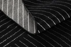 Exklusiv EMERALD Teppich A0084 glamour, stilvoll, Linien, geometrisch schwarz / silber 