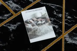 Exklusiv EMERALD Teppich 2000 glamour, stilvoll geometrisch, Marmor schwarz / gold