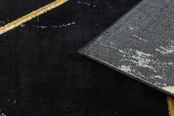 Exklusiv EMERALD Teppich 2000 glamour, stilvoll geometrisch, Marmor schwarz / gold