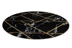 Exklusiv EMERALD Teppich 2000 Kreis - glamour, stilvoll Marmor, geometrisch schwarz / gold