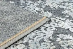 Teppich Strukturell SOLE D3812 Ornament flach gewebt grau / beige